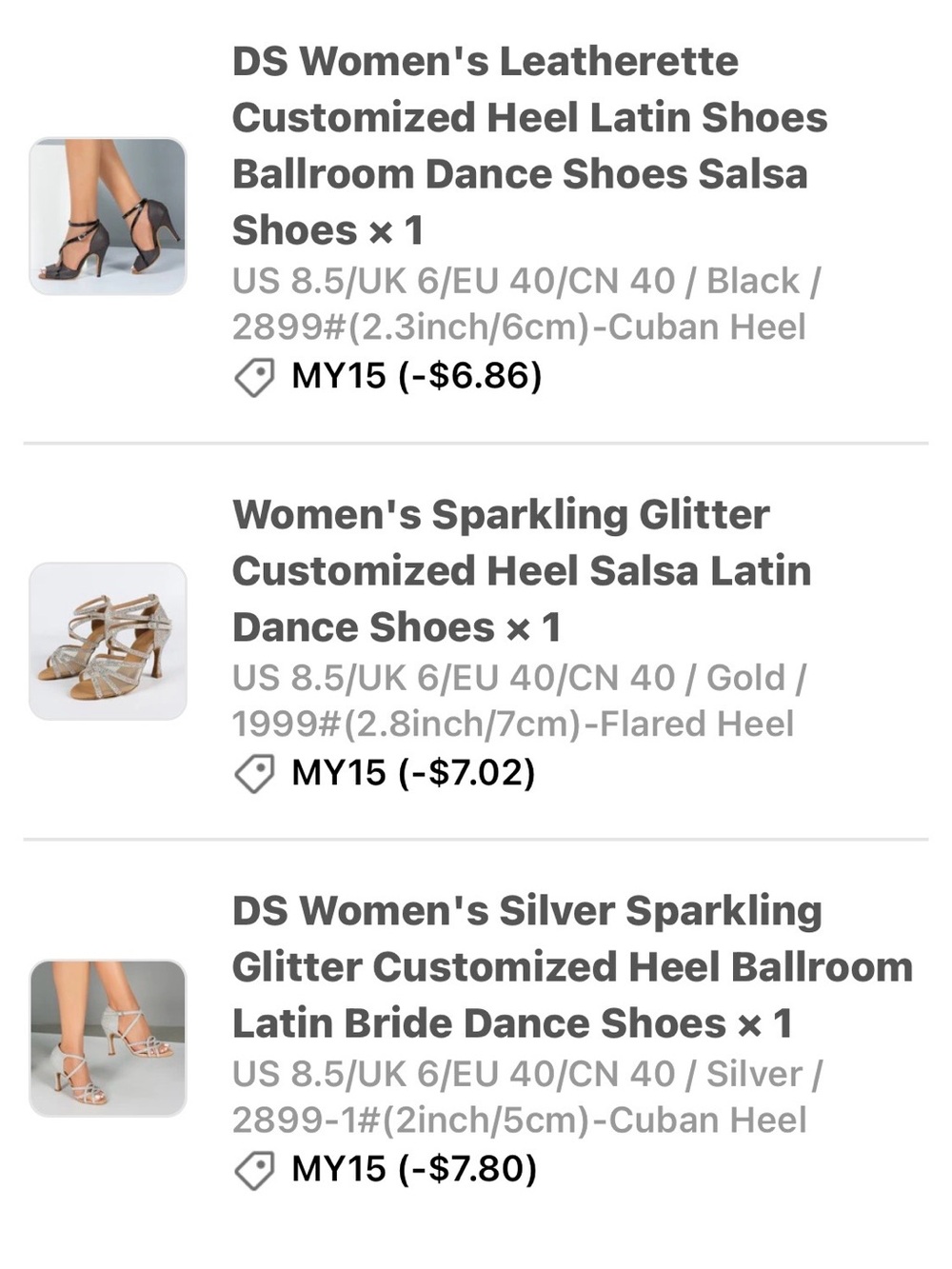 Silver Strappy Latin Dance Heels for Women